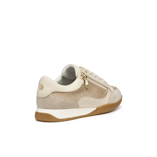 Maryemy Woman's City Sneakers in Light Gold Suede. Contemporary Design for Everyday Wear. Stylish Sneakers, Size 38. D563BB.0MA22.C2LH6 - Geox - Image 4