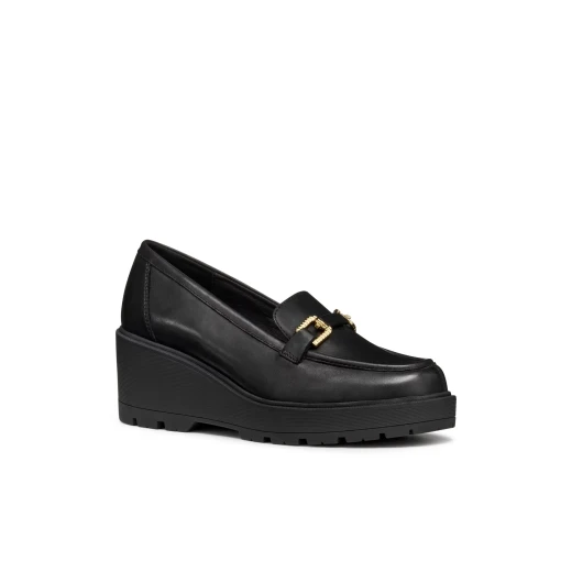 Miereille Woman's Black Leather Loafers, Size 36, Contemporary Design for City Days, Supple Leather for Comfort and Practicality, Perfect for Errands & Evening Drinks - Miereille - Image 3