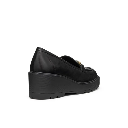Miereille Woman's Black Leather Loafers, Size 36, Contemporary Design for City Days, Supple Leather for Comfort and Practicality, Perfect for Errands & Evening Drinks - Miereille - Image 4