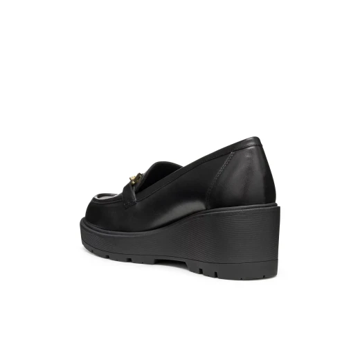 Miereille Woman's Black Leather Loafers, Size 36, Contemporary Design for City Days, Supple Leather for Comfort and Practicality, Perfect for Errands & Evening Drinks - Miereille - Image 5