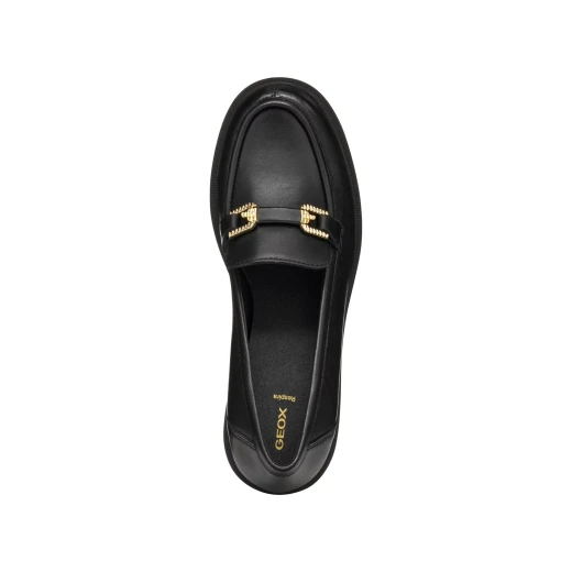 Miereille Woman's Black Leather Loafers, Size 36, Contemporary Design for City Days, Supple Leather for Comfort and Practicality, Perfect for Errands & Evening Drinks - Miereille - Image 7