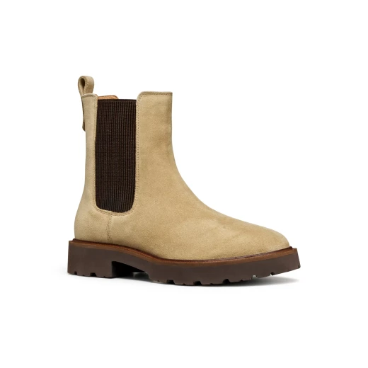 Geox Norize Women's Ankle Boots in Sand Suede Size 37 Featuring a Contemporary Silhouette Perfect for Everyday City Styling, Durable and Stylish Footwear - Geox - Image 3