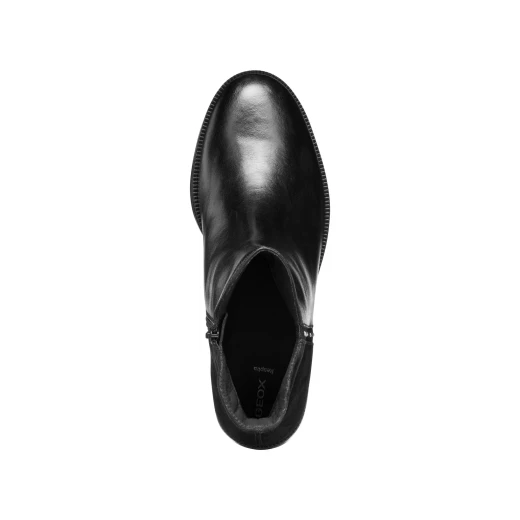 CAMEXIA Woman Ankle Boots in Black, Size 37, Crafted from Shiny Leather and Suede, Stylish City Boot for Women, Ideal for Everyday Wear, Item Code D565EE.0AA21.C9999 - Geox - Image 6