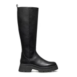 Pluette Woman Boots Black Chunky Sole Leather Effect Tumbled Leather 39 Stylish Everyday City Life Outfit Boots Comfortable Durable D565ME.05446.C9999 - Geox