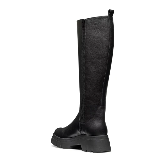 Pluette Woman's Boots Black 37, Contemporary Design with Chunky Sole, Leather Effect and Tumbled Leather Construction, Perfect for Everyday City Outfits, Style D565ME.05446.C9999 - Geox - Image 5