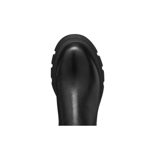 Pluette Woman Black Boots Featuring Contemporary Chunky Sole, Crafted From Leather Effect And Tumbled Leather, Size 38, Perfect For City Outfits - Geox - Image 6