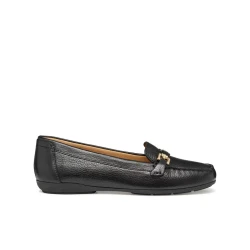 Annytah Moc Women's Loafer Shoes Black Color Tumbled Leather Breathable Comfortable Design Size 36 Casual City Style For Everyday Wear