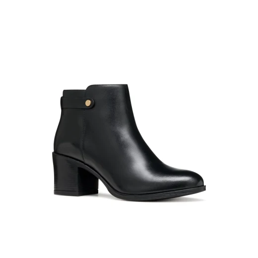 Asheel Woman Ankle Boot Black Leather 37 Contemporary Design Everyday City Living Versatile Styling Potential Suitable for Variety of Occasions ITEM CODE D56FSA 00043 C9999 - Geox - Image 3