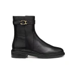 Walk Pleasure Women's WB Ankle Boots in Black Leather Size 37, Contemporary City Style for Everyday Wear and Weekend Pursuits, Code D56TGA.00081.C9999 - Geox