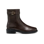 Geox Walk Pleasure Women's Ankle Boots in Dark Coffee Leather, Size 38. Stylish, Contemporary Design, Perfect for Everyday Wear. Item Code D56TGA.000AA.C6024 - Geox