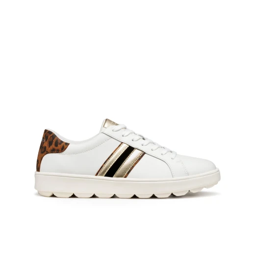 Geox Spherica ECUB-1 Woman's Sneaker White Leather Blend Ultra Breathable Cushioned City Shoe Size 36 Comfortable and Lightweight
