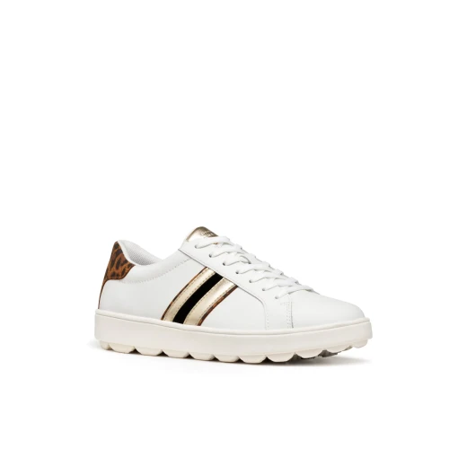 Geox Spherica ECUB-1 Woman's Sneaker White Leather Blend Ultra Breathable Cushioned City Shoe Size 36 Comfortable and Lightweight - Geox - Image 3