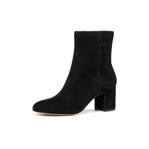 Geox Virnilisa 65 Women's Ankle Boots in Soft Suede Black Size 36. Elegant and Comfortable City Footwear with a Contemporary Design. Perfect for Everyday Wear. - Geox - Image 4