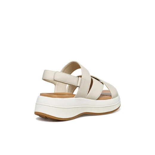 Geox Spherica ECUB-3 Woman Platform Sandal in Papyrus, Size 36. Breathable, Ultra Cushioned Suede and Leather Effect Upper for Stylish Casual Outfits. D650VC.0009B.C1122 - Geox - Image 4