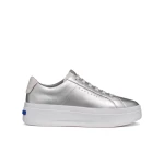حذاء رياضي نسائي مرتفع الساق GXCP-03 فضي اللون، تصميم مريح وقابل للتنفس، مصنوع من الجلد المعدني والشمواه، تصميم عصري وبسيط، مقاس 36، من مجموعة Blue Touch - جيوكس