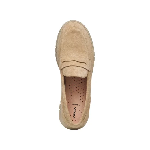 Flextride Woman's Moccasins Cream Color Size 39 Soft Suede Breathable Lightweight Comfortable Modern Design Flexible Sole Everyday Wearable Shoes D659AB.00022.C5002 - Geox - Image 7