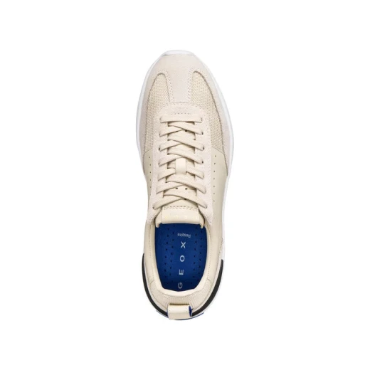 حذاء رياضي نسائي GXRN-02 من مجموعة ورق البردي منخفض الارتفاع مقاس 38 جلد نابا وقماش مريح وقابل للتهوية بتصميم مستوحى من السبعينيات تصميم معاصر D659JA.0857T.C1122 - جيوكس - Image 6