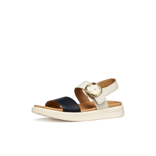 XAND 2S Woman Sandals with Ankle Strap and Platform Sole in Smooth Leather and Coated Leather Sand Color 36 Perfect for Everyday Urban Looks D65PAA.0439B.C5V9B - Geox - Image 4