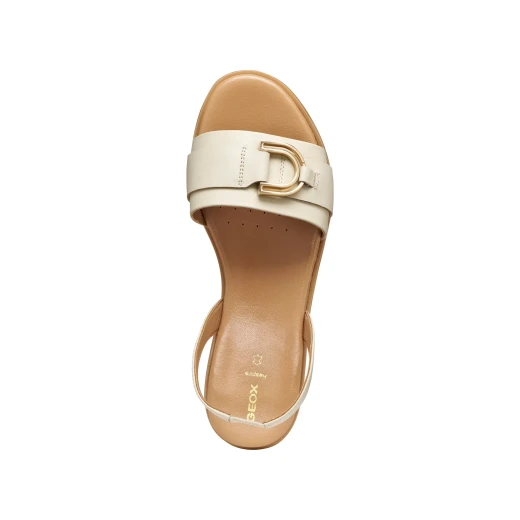 Naileen Woman Papyrus Flat Sandals: Soft Leather Breathable Design for Everyday Urban Style, Available in Size 36. Lightweight and Comfortable Women's Footwear. - Geox - Image 6