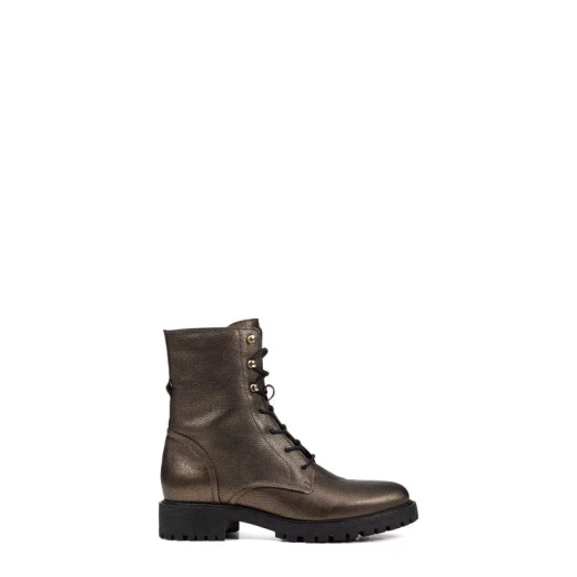 Geox Hoara Women's Ankle Boots in Lead Metallic Leather, Featuring a Contemporary City Design, Comfortable Fit, and Durable Construction, Size 37 for Stylish Everyday Wear - Geox - Image 2