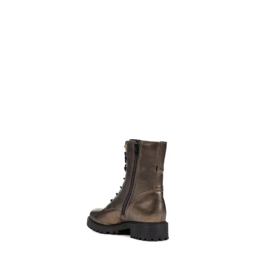 Geox Hoara Women's Ankle Boots in Lead Metallic Leather, Featuring a Contemporary City Design, Comfortable Fit, and Durable Construction, Size 37 for Stylish Everyday Wear - Geox - Image 5