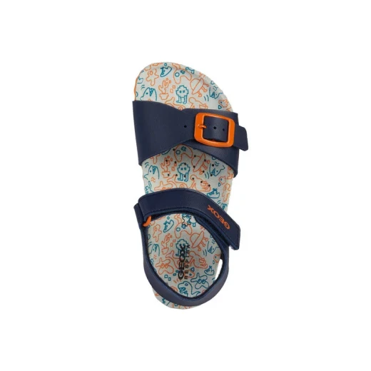 Geox Ghita Boy Navy Anatomic Sandals for Boys Size 38 Comfortable Leather Effect Material Casual Design Easy Entry Perfect for Everyday Wear Fast Delivery and Easy Exchange - Ghita boy - Image 6