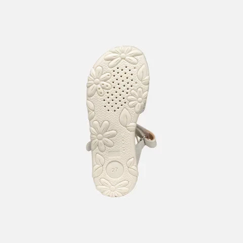 Geox Haiti Girls Sandals Off White 34 Breathable Suede Leather Effect - Geox - Image 7