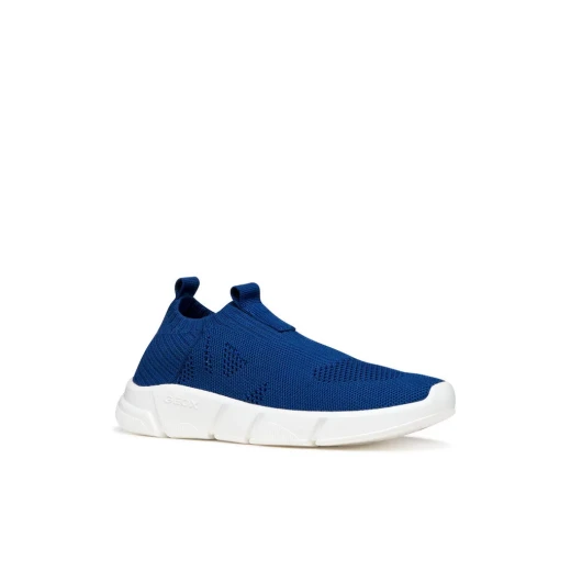 Geox Aril Boy's Sneakers in Blue, Size 30, Featuring Lightweight Knitted Fabric, Sporty Design for Active Kids. Easy to Wear and Flexible. - Geox - Image 3