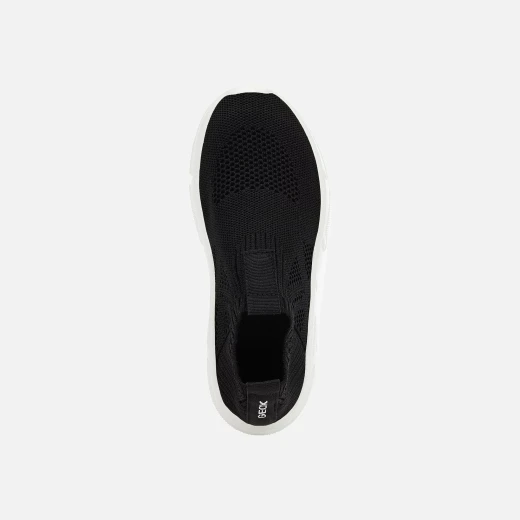 Geox Aril Boy Sneakers Black Junior's Lightweight Breathable Knit Design Comfortable 28 Size Perfect For Casual Outfits Easy On And Off - Brand name - Image 4
