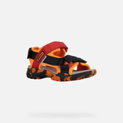 Geox Borealis Boy Sandals Orange Red 29 Water Friendly Summer Shoes - Geox - Image 3