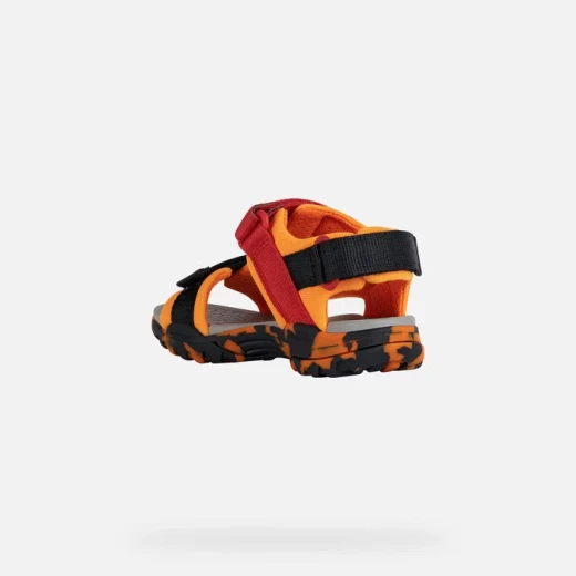 Geox Borealis Boy Sandals Orange Red 29 Water Friendly Summer Shoes - Geox - Image 4