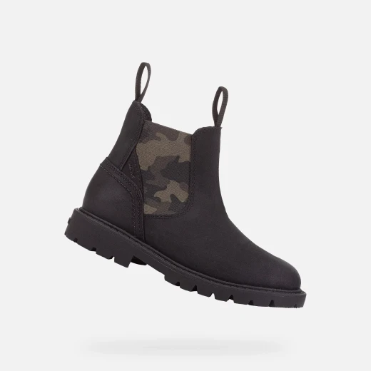 Geox Shaylax Girl Junior's Ankle Boot in Black Leather, Size 29, Breathable and Stylish Chelsea Boot Design for Everyday Wear, Army Green Accents, Durable Lug Sole Geox Shaylax Girl Junior's Ankle Boot in Black Leather, Size 29, Breathable and Stylish Chelsea Boot Design for Everyday Wear, Army Green Accents, Durable Lug Sole
