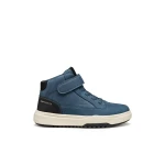 Geox Bunshee Boy Ankle Boots Denim Waterproof Warm Winter Boots For Boys With Waxed Leather Effect and Nubuck Upper, Lightweight Box Sole, Size 30 - Bunshee boy