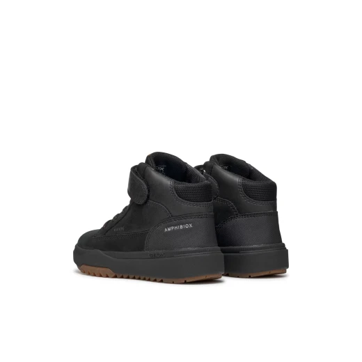 Geox Bunshee ABX Boy's Waterproof Ankle Boots Black Waxed Leather Nubuck 28 Casual Winter Footwear - Geox - Image 8