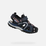 Borealis Boy's Water Friendly Sandals Navy Blue 34 Designed for Summertime Play and Outdoor Adventures Closed Toe Fast Drying Comfortable and Adjustable Kid's Footwear