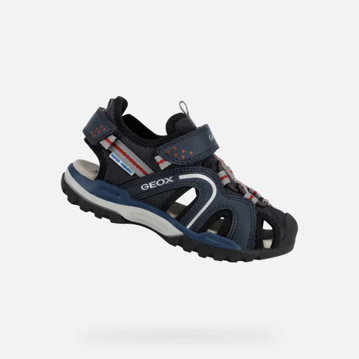 Borealis Boy's Water Friendly Sandals Navy Blue 34 Designed for Summertime Play and Outdoor Adventures Closed Toe Fast Drying Comfortable and Adjustable Kid's Footwear - Image 2
