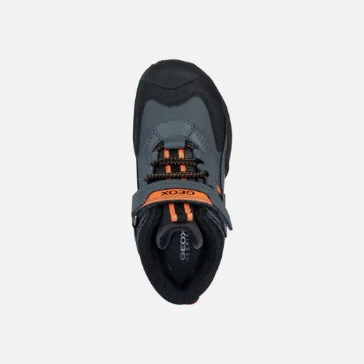 Geox New Savage ABX Boy's Mid Cut Mountain Boots 34 Dark Grey Outdoor Waterproof Durable Design for Active Kids with Leather Effect Tumbled Leather Effect Material - Geox - Image 5