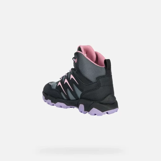 Geox Magnetar ABX Girl's Junior Mid-Cut Sneakers Black Waterproof 33 Hiking Style Design Comfortable Protective Outdoor Cold Weather Shoes Fast Delivery Easy Exchange 1 Pair - Magnetar - Image 4