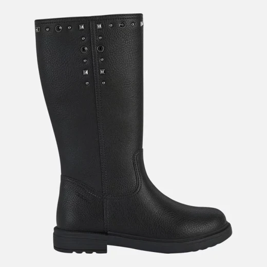 Geox Eclair Girl Ankle Boots Black 37, Breathable Design with Tumbled Leather Effect, Vintage Rock Style for Everyday Wear, Fast Delivery and Easy Exchange - Geox - Image 2