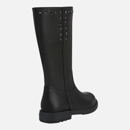 Geox Eclair Girl Ankle Boots Black 37, Breathable Design with Tumbled Leather Effect, Vintage Rock Style for Everyday Wear, Fast Delivery and Easy Exchange - Geox - Image 4