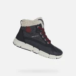 Geox Flexyper ABX Boy's Waterproof Ankle Boots in Grey, Size 34. Perfect for Outdoor Adventures and Cold Weather Protection - Geox