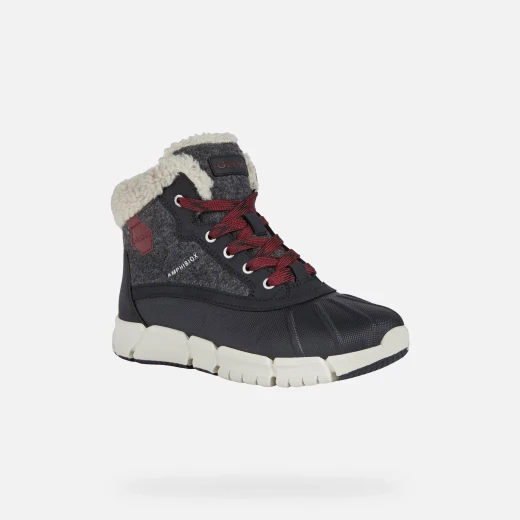 Geox Flexyper ABX Boy's Waterproof Ankle Boots in Grey, Size 34. Perfect for Outdoor Adventures and Cold Weather Protection - Geox - Image 3