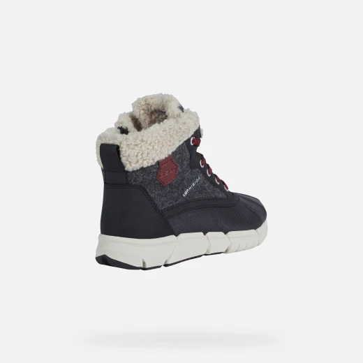 Geox Flexyper ABX Boy's Waterproof Ankle Boots in Grey, Size 34. Perfect for Outdoor Adventures and Cold Weather Protection - Geox - Image 4