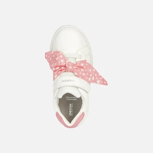 DJROCK Girl's White Sneakers with Star Bows, Breathable Low Cut, Size 36 - Djrock - Image 5