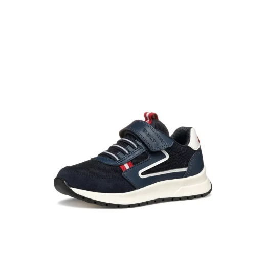 Geox Briezee Boy Navy Sneakers Size 29 Breathable Mesh Low Cut Running Shoe Style for Boys Cushioned Lightweight Everyday Casual Footwear ITEMCODE J36GMA 01454 C4244 - Image 4
