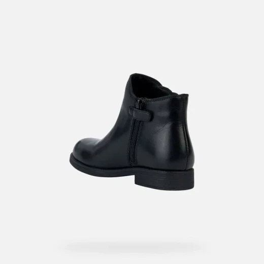 حذاء كاحل جيوكس أجاتا للبنات جلد أسود شمواه مقاس 34 - جيوكس - Image 4