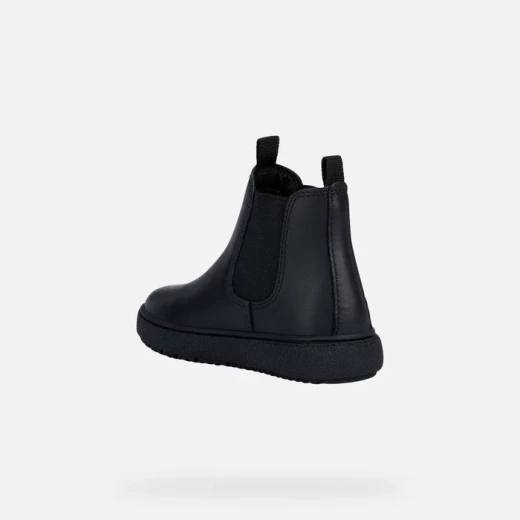 Geox Theleven Boy Ankle Boots Black Leather 32 Comfortable Breathable Chelsea Boot Design for Boys with Elasticated Side Panel and Easy Foot Entry Stylish City Footwear - Theleven boy - Image 4