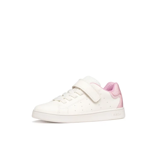 Geox Eclyper Girl Sneakers White Shiny Leather Effect Glamorous Design Girls' Footwear Size 33 Comfortable Stylish Casual Wear Suitable for Everyday Activities - Geox - Image 4