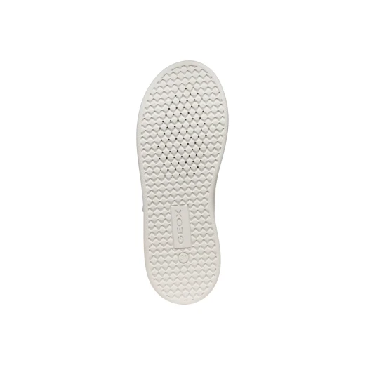 حذاء Geox Eclyper Girl رياضي للبنات باللون الأبيض و لمعة لامعة و تأثير جلد صناعي مقاس 36 أحذية رياضية منخفضة العنق للبنات سهلة التعديل - Image 10