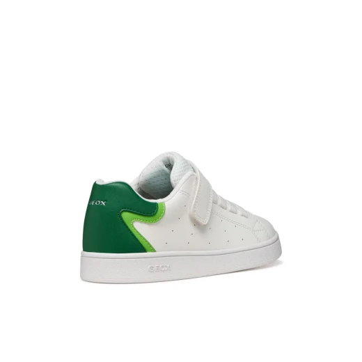 Geox Eclyper Boy's White Leather Effect Sneakers Size 34 Tennis Shoes for Boys Sporty Low Cut Design Everyday Style Durable Comfortable Easy to Match ITEMCODE J36LSA.000BC.C0547 - Image 5